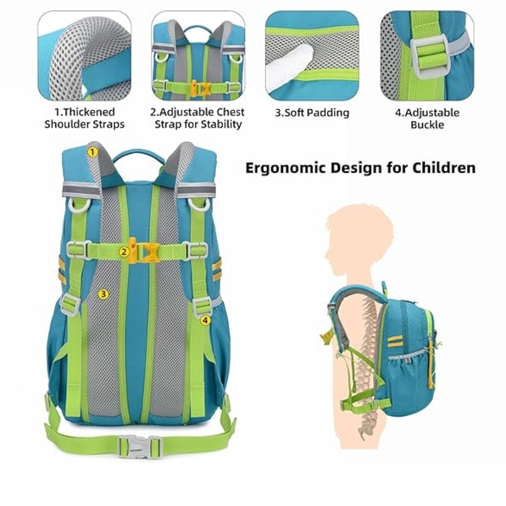 Skysper Blue and Green Day Trip Bag Kids 12L - Picture 3 of 8